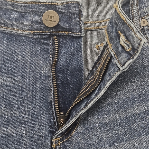 40 KUT FROM THE KLOTH ANKLE SKINNY DISTRESSED JEANS WOMEN'S SIZE 12 - Picture 10 of 13